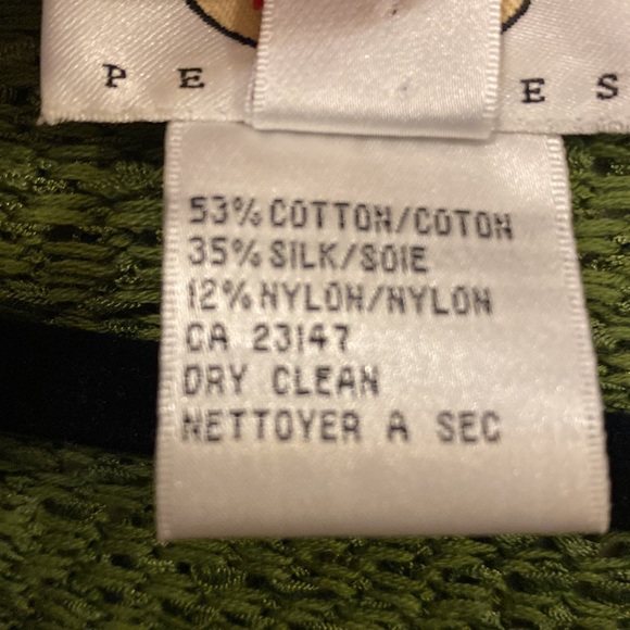 Talbots Petites size Small green keyhole neck short-sleeve sweater - Picture 4 of 4